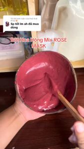 ( Sale) Bột Mặt Nạ Collagen Hoa Hồng Đỏ Rose Beauty Gel [Cao Cấp]