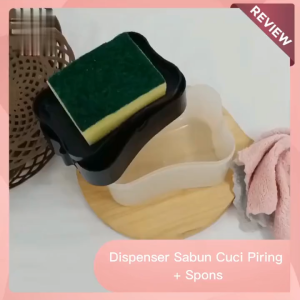 BONUS SPONS DISPENSER SABUN DAPUR CUCI PIRING PUMP Sabun Spon Manual TEMPAT SOAP WADAH Tangan