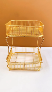 Keranjang 2 Tingkat/ Tray Buah / Tempat Buah / Wadah Buah / Fruit Tray /Tempat Saji Buah / Keranjang Serba Guna 2Tingkat