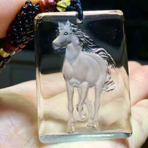 Pure natural white ghost thousand-layer treasure basin thousand-horse pendant \ud83c\udf43 Crystal is transparent the carving is exquisite and lifelike. Layer upon layer of ghosts mainly for attracting and accumulating wealth.42*30*8.5mm