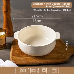 Double Handle Soup Bowl Home Use