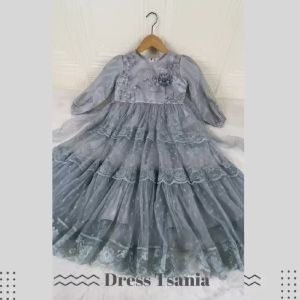 Tsania Dress / Gaun pesta muslim anak / baju muslim anak / baju pesta anak / tangan balon