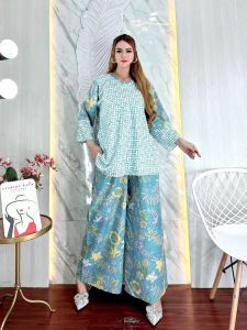 SETELAN WANITA  CELANA KULOT TERBARU 2024 BAHAN KATUN