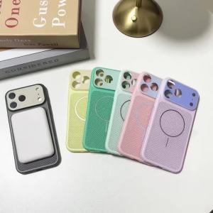 Luxury Heat Dissipation Breathable Cooling Hard Case For iPhone 17Air 17 Pro Max 16 15 14 13 12 Plus Magnetic Charging Cover