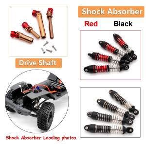 1/18 TRX4M Traxxas RC Car Crawler Parts Threaded Shock Absorber Oil Damper & Metal Drive Shaft Remote Control Toy Accessories