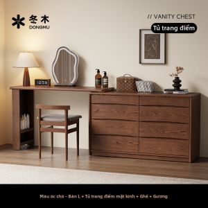 DONGMU | Bàn Trang Điểm và Tủ Lưu Trữ với Thiết Kế Góc
