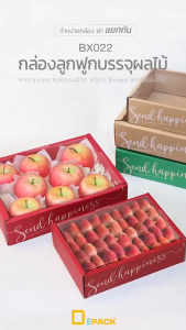 BX022 กล่องบรรจุผลไม้ ลูกฟูกหนา 3 ชั้น (แพ็คละ 10 ใบ) /กล่องเซตชุดของฝาก กระเช้าปีใหม่ Gift Boxes ชุดของขวัญ/depack