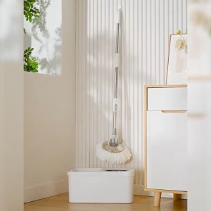 Upgraded Version - Spin Mop Set Rotating Magic Mop Set Floor Cleaning Mop With with Stainless Steel Bucket Household