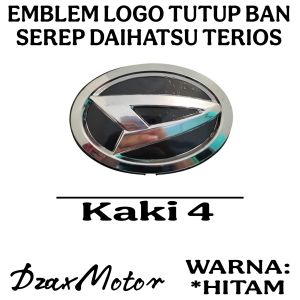EMBLEM LOGO TUTUP BAN SEREP DAIHATSU TERIOS 2004-2015 KAKI 4 Diameter 12 Cm