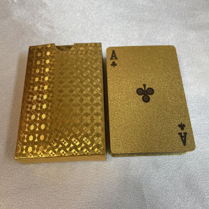 24K Gold Foil Playing Cards Deck-Perfect For Poker Practical Jokes & Party Gifts!Christmas Halloween Thanksgiving Gift