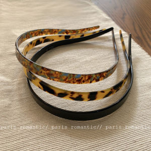 Anti-Slip Leopard Print Glasses Womens Hairband Face Wash Headband Fashionable Hair Accessories Korean Style Headwear