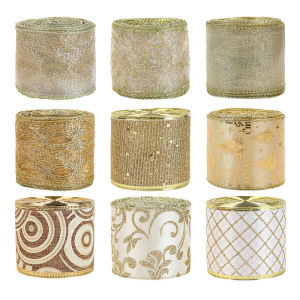 Silk Christmas Decorative Ribbon Festive Atmosphere Setup Holiday Gift Box Tying Ribbon Christmas Decoration Supplies