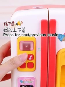 39 Pcs Kitchen Cooking Set Playset Fridge Refrigerator for Kids - Spray Mist Light Effect - Mainan Masak Peti Ais for Girls Cooking Children Pretend Play - Kitchen Appliances - Christmas Present