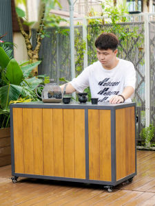 Sinlege | Small Portable Tea Table with Integrated Kettle