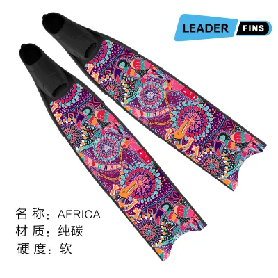 In Stock Leaderfins Free Diving Long Flippers Ice Glass Fiber Pure Carbon Fiber Flippers Limited Scuba Diving