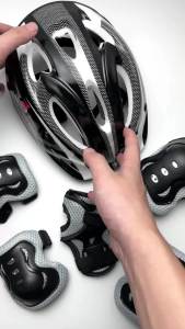 7Pcs/Set Roller Skating Kids Boy Girl Safety Helmet Knee Elbow Pad Sets Children Cycling Skate Bicycle Scooter Helmet Protection