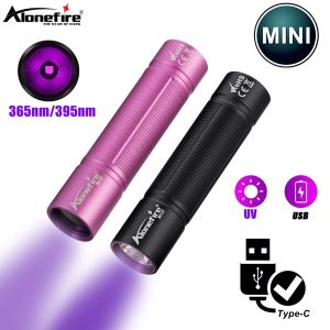 3W Mini UV Blacklight 365nm/395nm Flashlight USB Rechargeable Cat Dog Urine Marker Money Scorpion Fluorescent agent Light torch