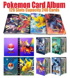 (Msia Stock) Pokemon Card File PVC Waterproof Hard Cover 120 Slots Capacity 240 Cards File Pokemon Album Card File Kad Album Pokemon Go 宝可梦 游戏卡 卡册