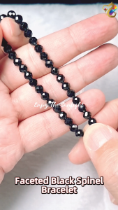 Collection Grade Faceted Black Spinel Bracelet