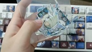 Genshin Impact - Set 10/15 Sticker Neuvillette - Thủy long vương/Thẩm phán Fontaine game Genshin Impact dán trang trí chống nước chống xước