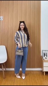 Oneset Bela Ld 110 Muat bb 40-75 Oneset Seza Bahan Rayon Pakaian Wanita Terbaru Setelan Wanita