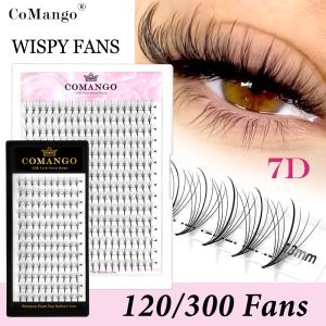 High-retention 7D Premade Fans Wispy Spike Lash Eyelash Extension C/D Soft Natural Pointy Base Faux Mink Individual Lash Makeup
