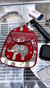 กระเป๋าคาดอกลายช้างไทย ผ้าไหมอิตาลี งานผลิตจากไทยแท้100% #พร้อมส่ง