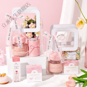 Modern Minimalist Pink Romantic Transparent Gift Bag for Opening Ceremony Beauty Salon Small Gifts for Customers And Friends