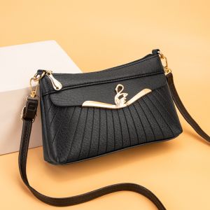 Spring New Arrival Middle-Aged Mother Bag Crossbody Bag Ladies Phone Bag Fashion Embossed Shoulder Soft Leather Bag Lightweight Bags