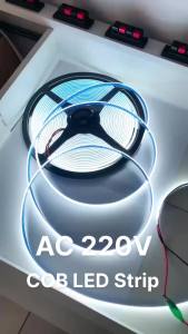 1-5m COB LED Strip Light 220V Flexible Tape Lights Smart IC No Need Driver High Bright 240 LEDs Linear Lighting RA95 Warm White