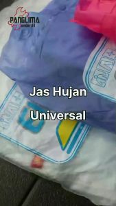 Jas Hujan Setelan Baju Celana Jaket Dewasa Wanita Pria Tangan Panjang Stelan Ujan Hitam Biru Hijau Orange Pink Putih Merk Elmondo Ceria 935