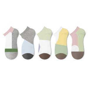 PRIMEET | Dopamine Style Multicolor MIU Dots Thin Short Socks