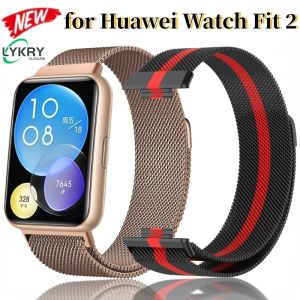 MAFAM【🚀Ready Indonesia】✨Tali Milanese Magnetic Loop Strap for Huawei Watch Fit 2 Sport Metal Stainless Steel Accessories for Huawei Watch Fit 2 Bracelet Band