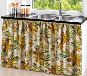 Elegant contesa design kitchen sink curtain non ring suksukan curtain 30 inches by 58 inches