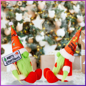 HKStorage Búp Bê Greench Ngồi Búp Bê Quái Vật Tóc Xanh Lục Đồ Chơi Quái Vật Màu Xanh Lá Cây Giáng Sinh