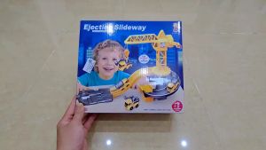 Bộ đồ chơi lắp ráp cần cẫu công trình 2 in 1 bắn xe   có nhạc đèn bộ quà tặng bé trai bé gái