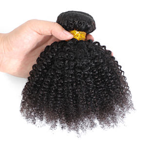 Tóc Nối Người Brazil Xoăn Tự Nhiên Kiểu Afro Màu Tự Nhiên 100% Remy Dệt Kép 1/3 Bó