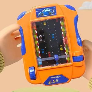 Mini Race Car เกมเด็กแข่งผ่านผจญภัยปาล์มเกมของเล่นจําลองขับรถของเล่น ของเล่นเพื่อการศึกษาโต๊ะ