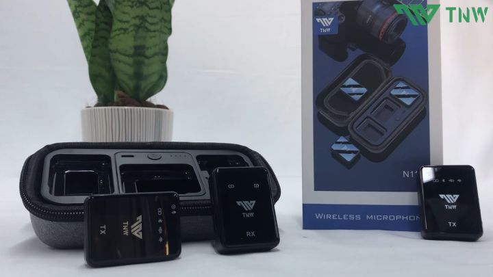 TNW-N11 Microphone Wireless Dual Mikrofon Clip on Mic hp dan Charging Case Mikrofon untuk Live Vlog Youtube Tiktok