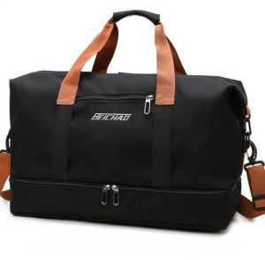 Large Travel Bag Carry-On With Wet-Dry Separation Shoe Compartment Suitcase Sleeve Pull Handle Luggage Suitable For Gym & Travel Beg Duffel Travel