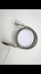 Soda Maker to External Co2 Tank Adapter and 1.5m Stainless Steel Hose Kit Fit SodaStream W21.8-14 W/Quick Disconnect Connector