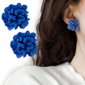 🔥Klein Blue Flower New Style High-End Hong Kong Style Classy Elegant Fashion Earrings LovelylifeFu👍