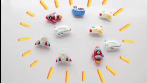 New Mini Rocket Airplane Ship Handicrafts Resin Fridge Magnets Strong Magnetic Sticker for Photo Memo Fixed Display Home Decor