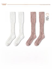 JINGCHI | Mens Coral Fleece Thickened Warm Long Tube Socks Autumn Winter Style Extra Thickened Winter Sleep Floor Socks Leg Length
