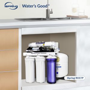 iSpring RCC100P High Capacity 5-Stage Under Sink Water Filter Reverse Osmosis RO Drinking Water Filtration System 100 GPD Performance-boosted