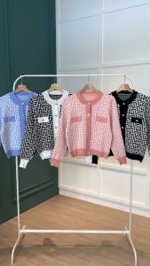 B3922 Maze Printed Knit Loose Cardigan