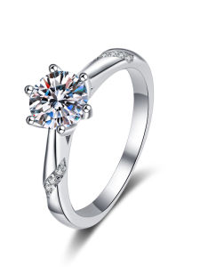 KAFANDENG | Womens Platinum Lab-grown Diamond Engagement and Wedding Ring 1 Ct