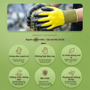 Găng Tay Làm Vườn Chống Thủng Chống Thấm Nước Chống Mài Mòn