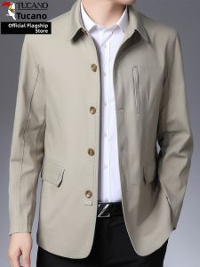 TUCANO | Spring Autumn Mid-aged Man Casual Turn-down Collar Cotton Jacket