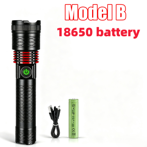 2026 New High Power LED Flashlight 6000M Long Distance Torch USB Rechargeable Lamp For Outdoor Camping Fishing Hiking Hunting
